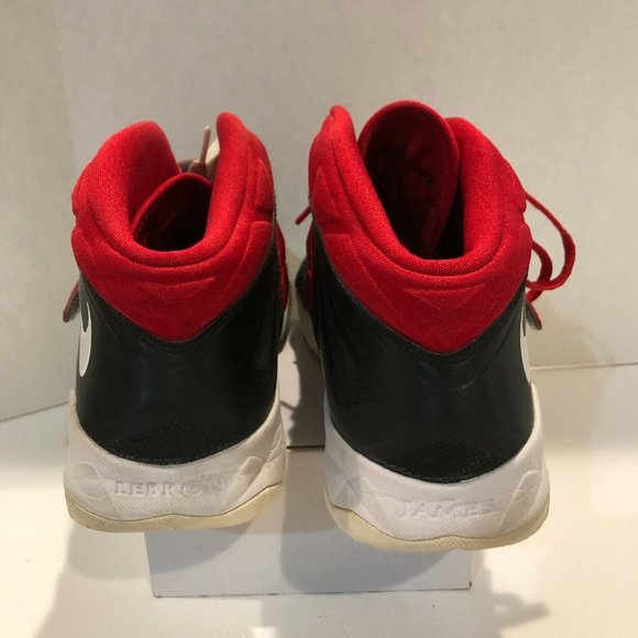 Nike Zoom Lebron James Shoes Size 10.5 #626958-991 Red Black Preowned main image 9